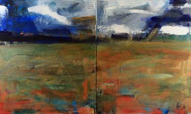 Original Abstract Landscape Paintings by WALTER FAHMY