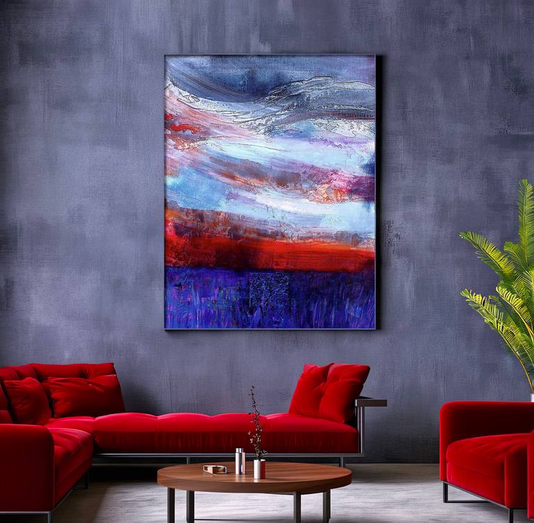 Original Abstract Expressionism Abstract Painting by Walter Fahmy