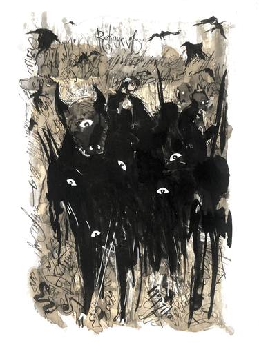Original Abstract Calligraphy Painting by Igor Ziko