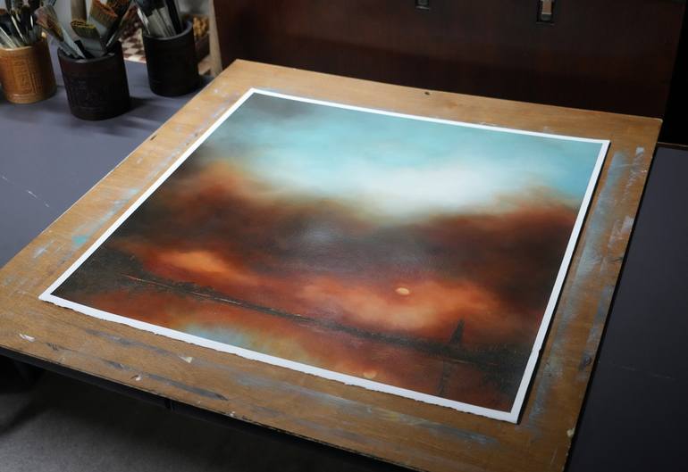 Original Abstract Expressionism Landscape Painting by Rolf Marriott