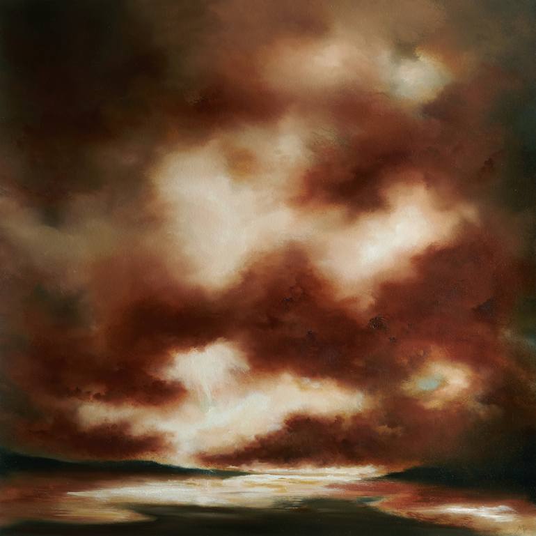 Red Sky Sunset, Isle Of Skye Painting by Rolf Marriott | Saatchi Art