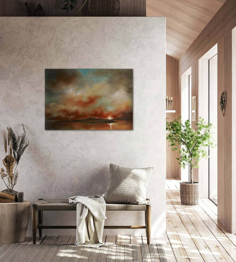 Original Abstract Expressionism Landscape Painting by Rolf Marriott