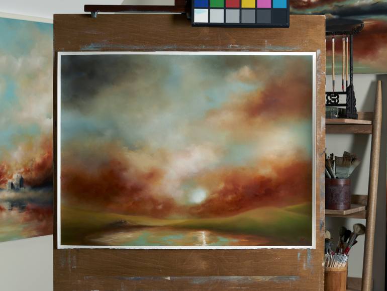 Original Abstract Expressionism Landscape Painting by Rolf Marriott