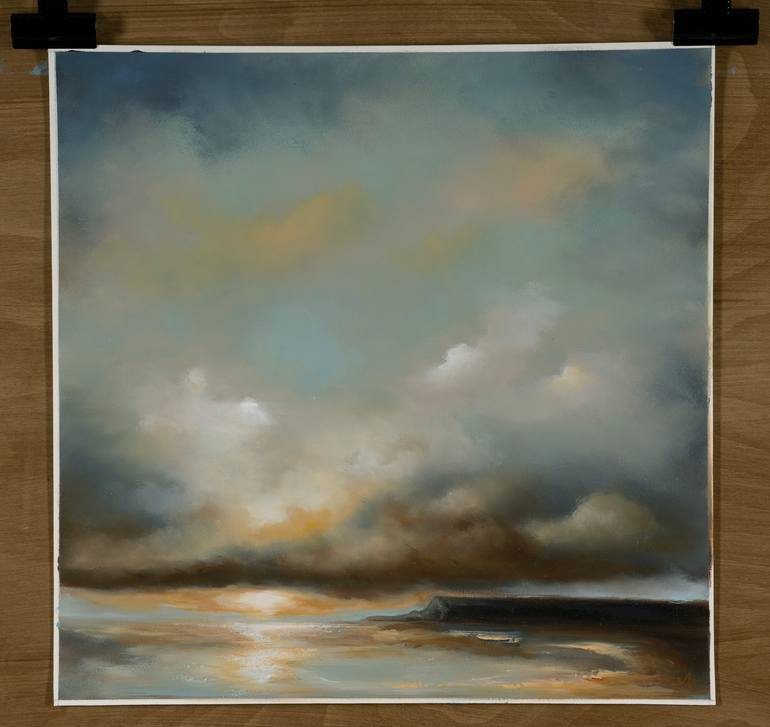 Original Abstract Expressionism Landscape Painting by Rolf Marriott