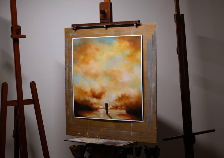 Original Abstract Expressionism Landscape Painting by Rolf Marriott