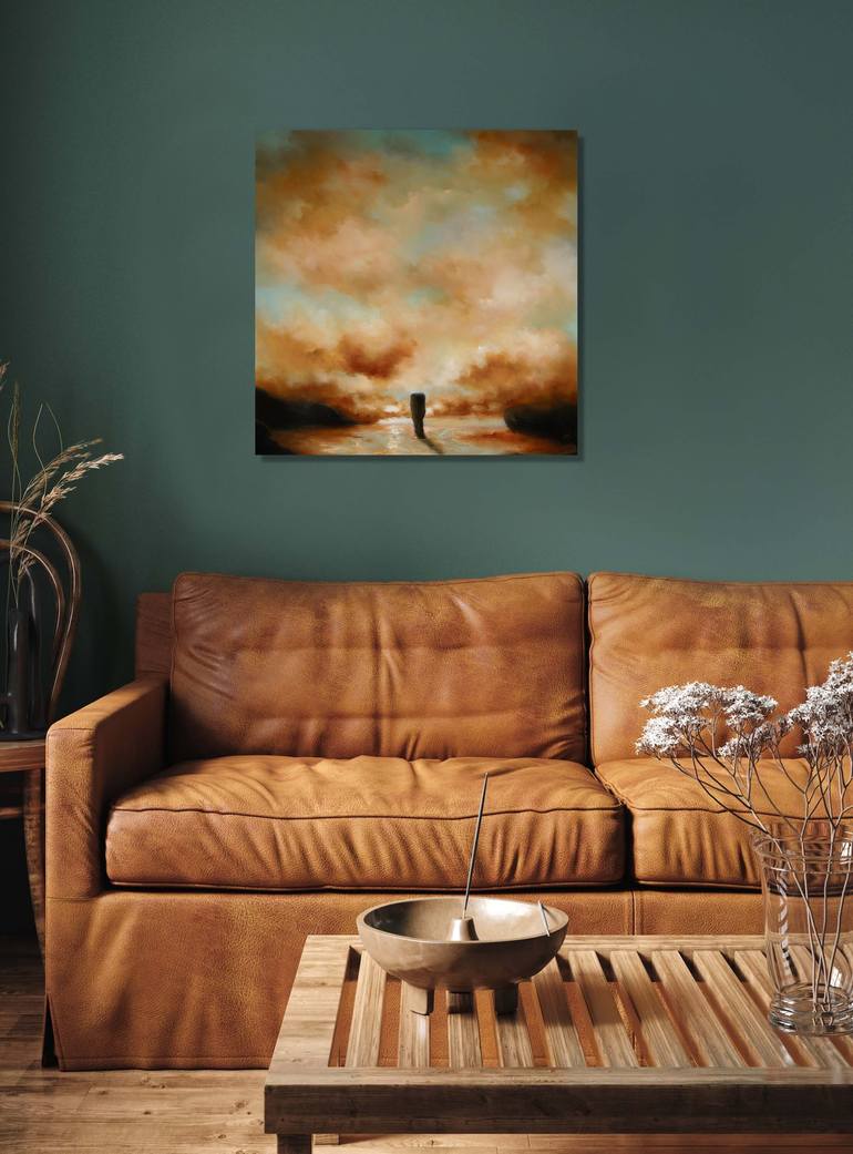 Original Abstract Expressionism Landscape Painting by Rolf Marriott