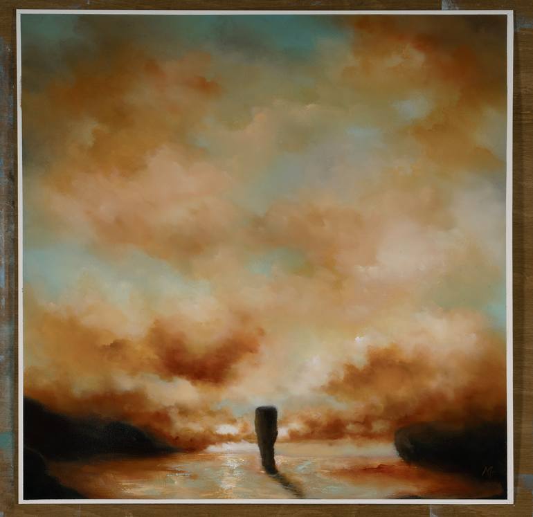 Original Abstract Expressionism Landscape Painting by Rolf Marriott