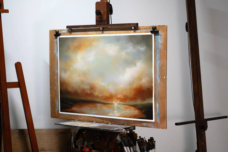 Original Abstract Expressionism Landscape Painting by Rolf Marriott