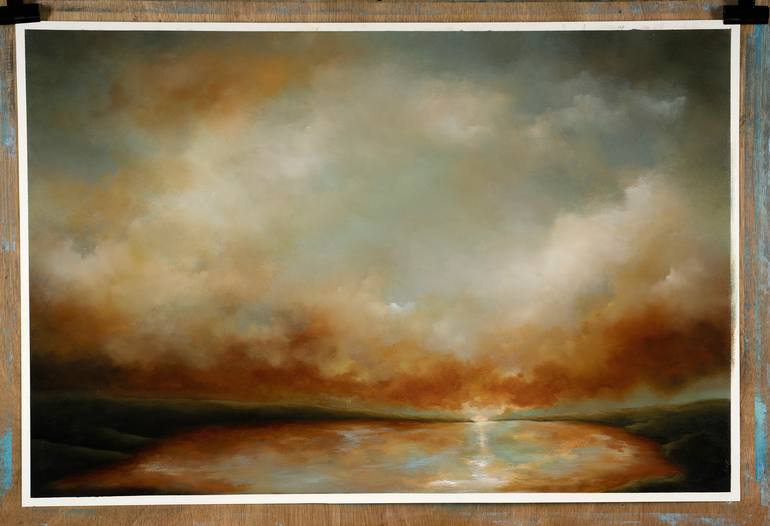 Original Abstract Expressionism Landscape Painting by Rolf Marriott