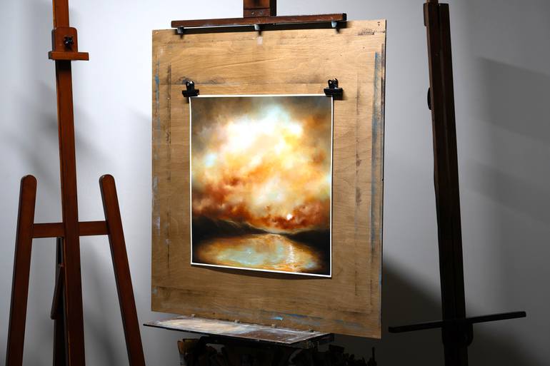 Original Abstract Expressionism Landscape Painting by Rolf Marriott