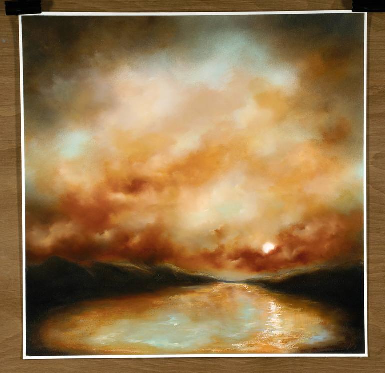 Original Abstract Expressionism Landscape Painting by Rolf Marriott