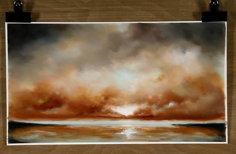 Original Abstract Expressionism Landscape Painting by Rolf Marriott