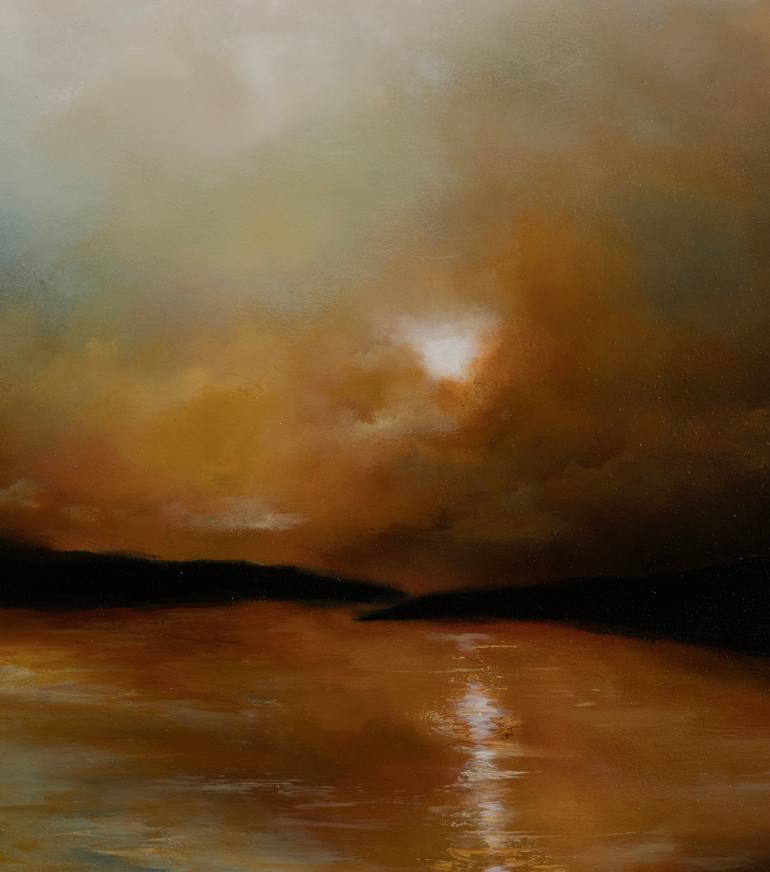 Original Abstract Expressionism Landscape Painting by Rolf Marriott