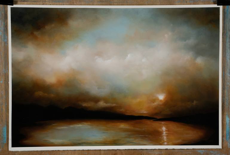 Original Abstract Expressionism Landscape Painting by Rolf Marriott