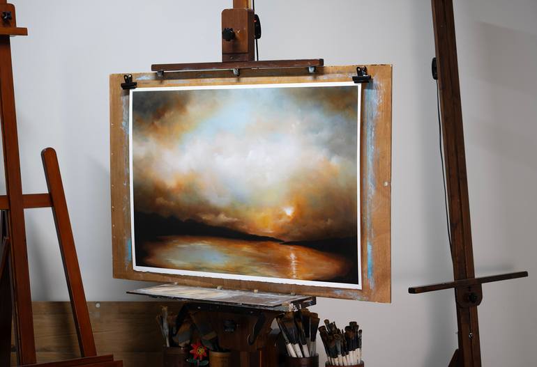 Original Abstract Expressionism Landscape Painting by Rolf Marriott