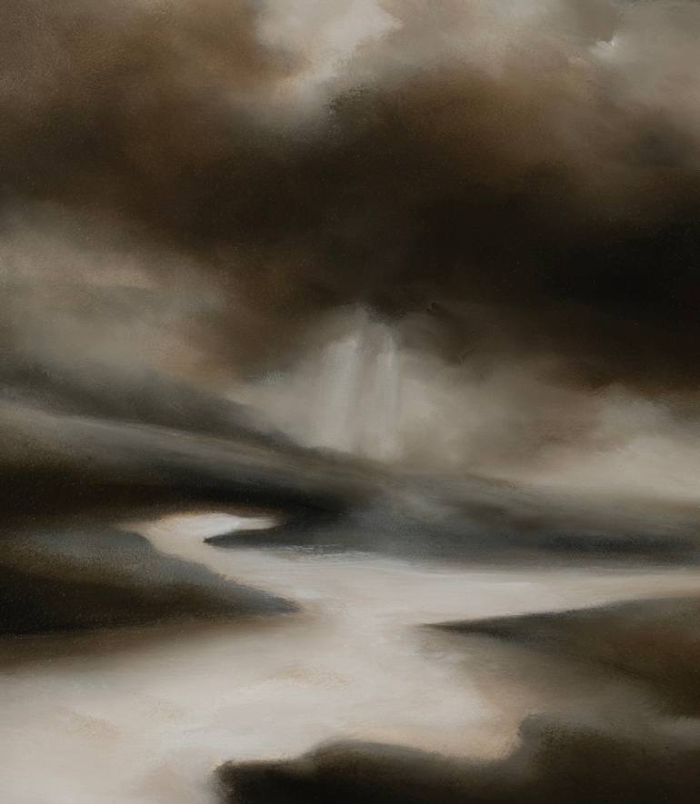 Original Abstract Expressionism Landscape Painting by Rolf Marriott