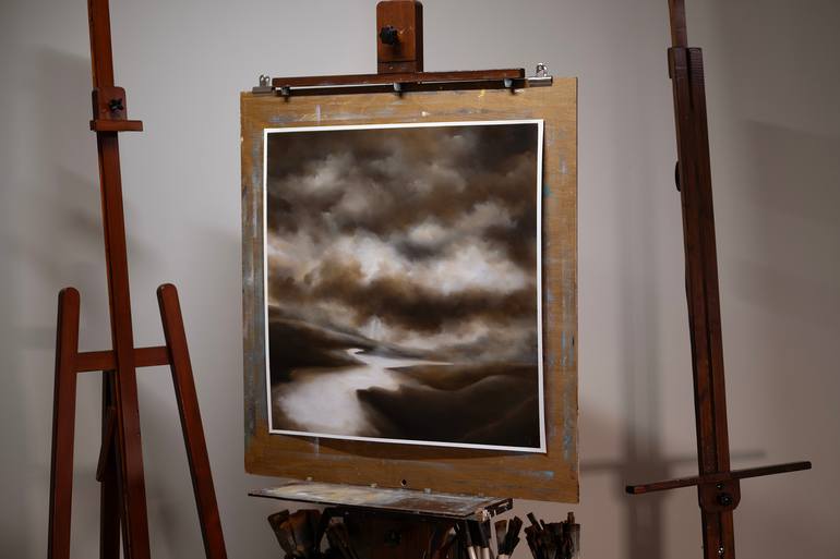 Original Abstract Expressionism Landscape Painting by Rolf Marriott