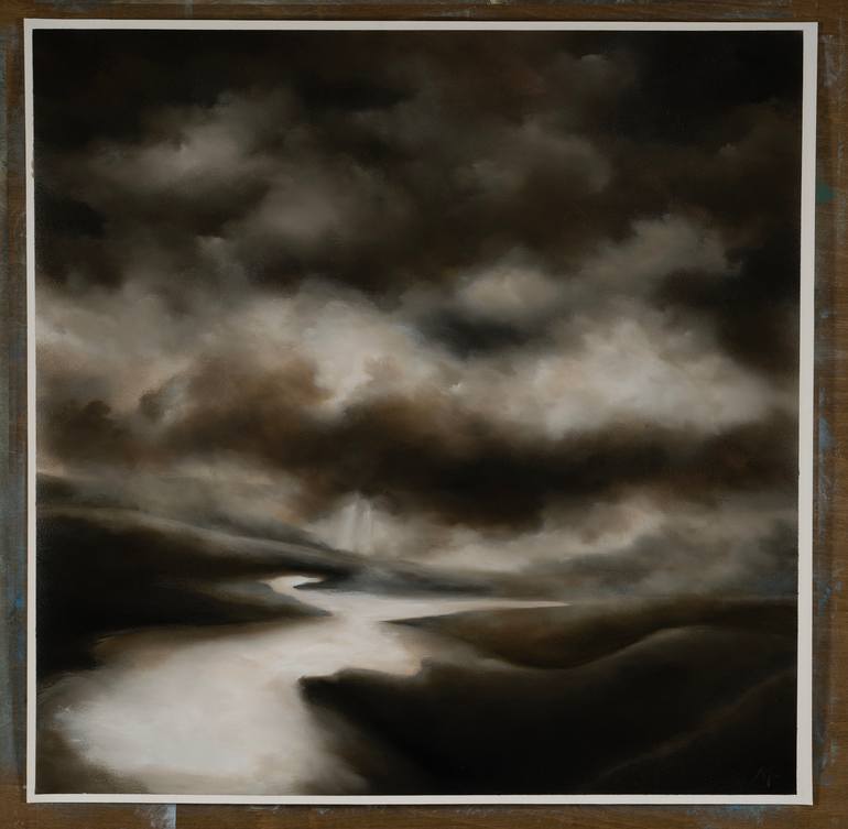 Original Abstract Expressionism Landscape Painting by Rolf Marriott