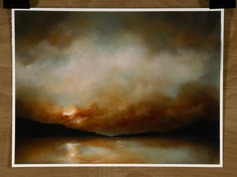 Original Abstract Expressionism Landscape Painting by Rolf Marriott