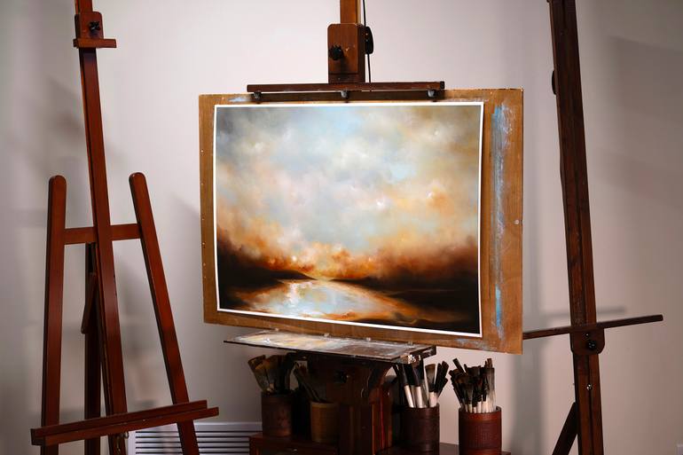 Original Abstract Expressionism Landscape Painting by Rolf Marriott