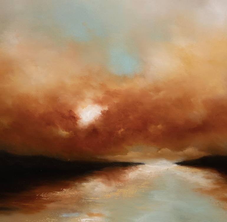 Original Abstract Expressionism Landscape Painting by Rolf Marriott