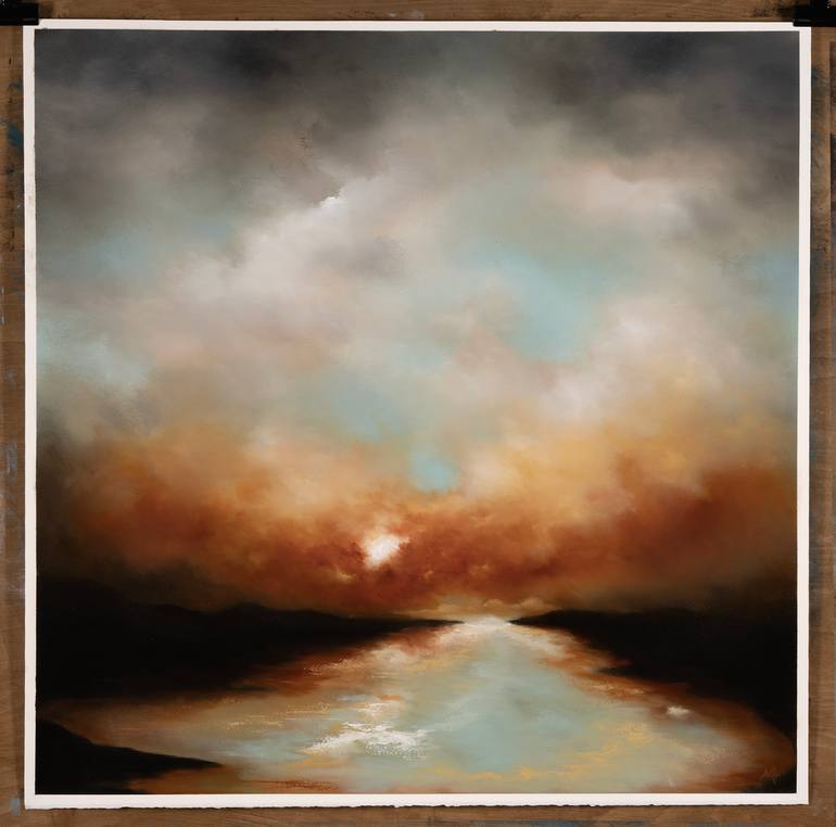 Original Abstract Expressionism Landscape Painting by Rolf Marriott