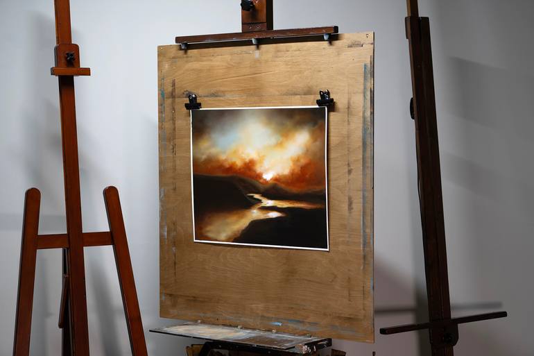 Original Abstract Expressionism Landscape Painting by Rolf Marriott
