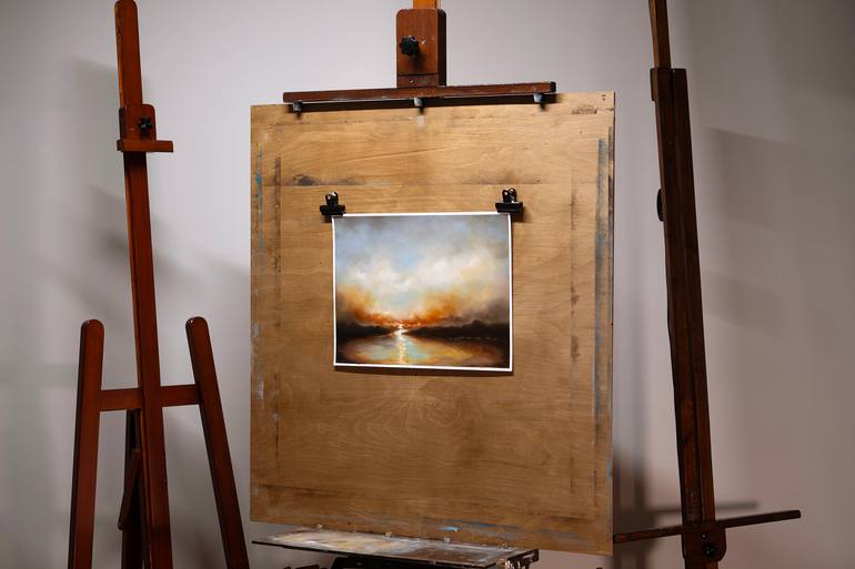 Original Abstract Expressionism Landscape Painting by Rolf Marriott