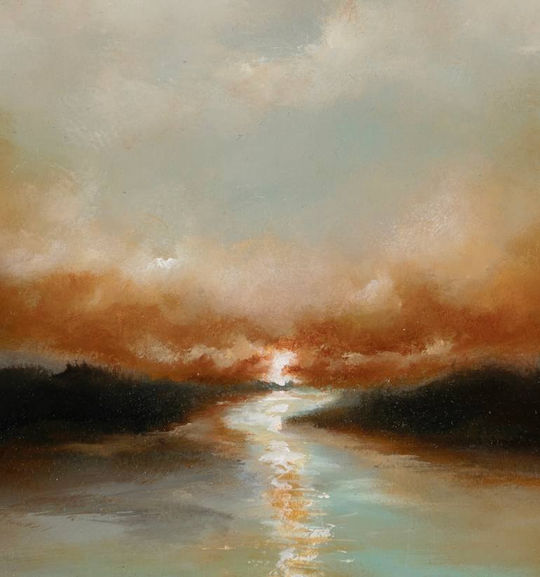 Original Abstract Expressionism Landscape Painting by Rolf Marriott