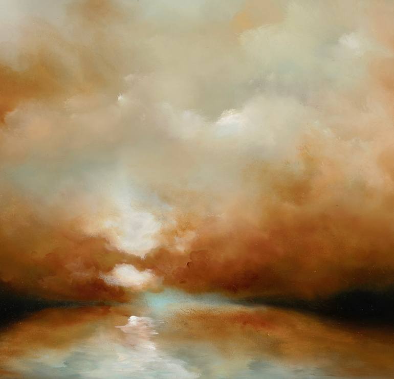 Original Abstract Expressionism Landscape Painting by Rolf Marriott