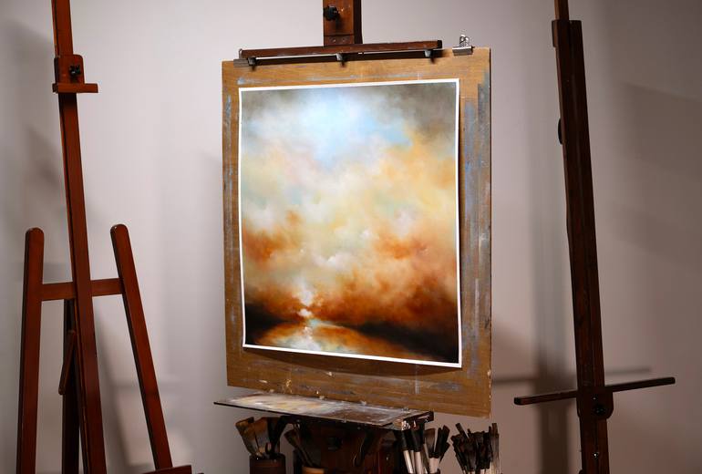 Original Abstract Expressionism Landscape Painting by Rolf Marriott