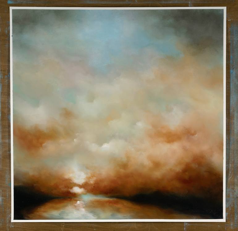 Original Abstract Expressionism Landscape Painting by Rolf Marriott