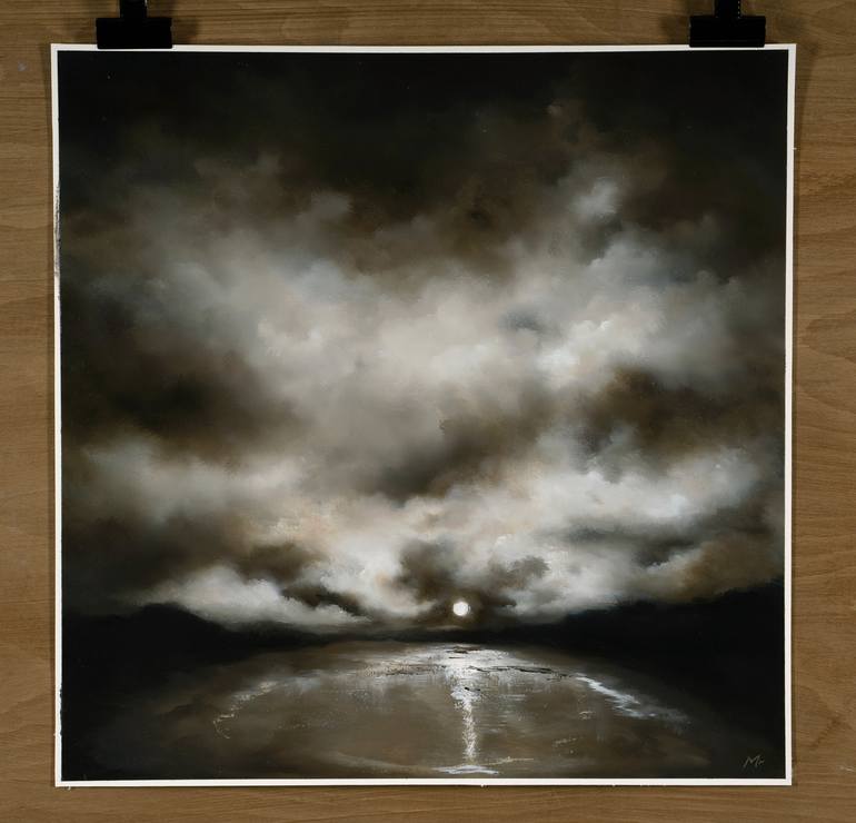 Original Abstract Expressionism Landscape Painting by Rolf Marriott