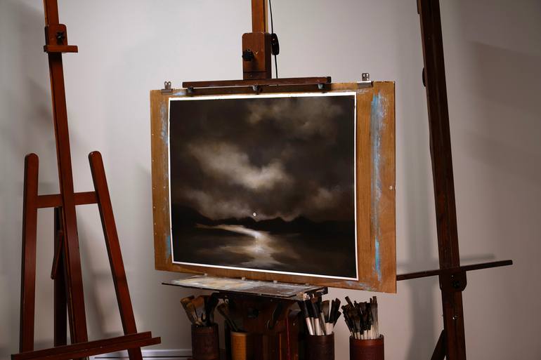 Original Abstract Expressionism Landscape Painting by Rolf Marriott