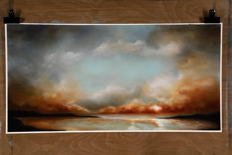 Original Abstract Expressionism Landscape Painting by Rolf Marriott