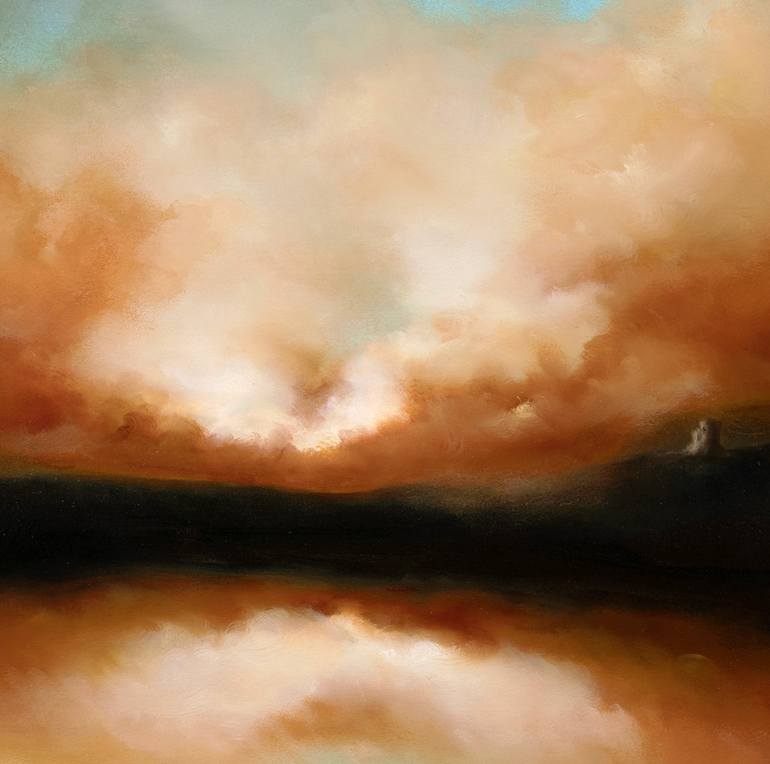 Original Abstract Expressionism Landscape Painting by Rolf Marriott