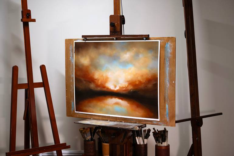 Original Abstract Expressionism Landscape Painting by Rolf Marriott