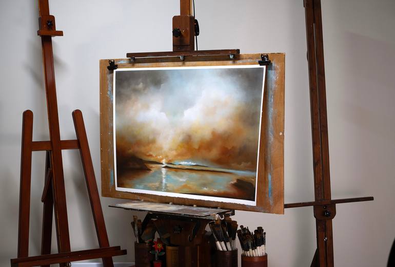 Original Abstract Expressionism Landscape Painting by Rolf Marriott