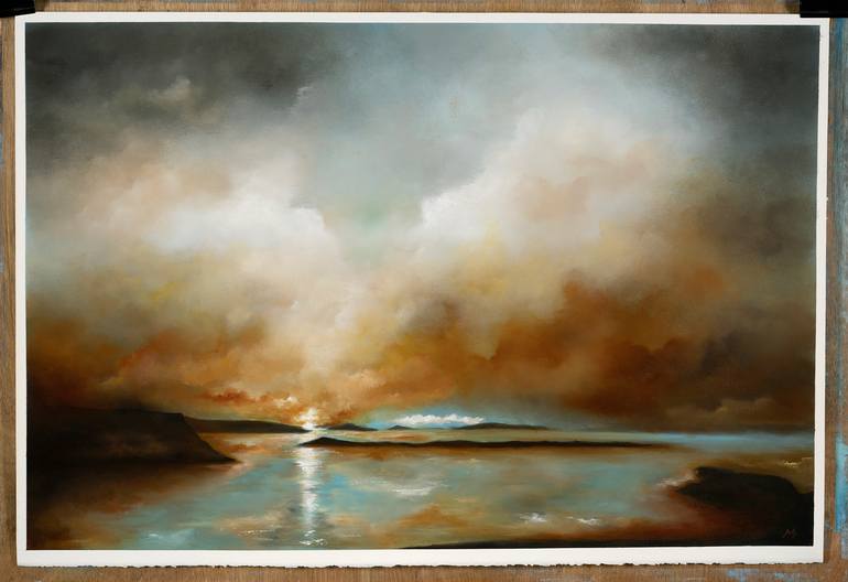Original Abstract Expressionism Landscape Painting by Rolf Marriott
