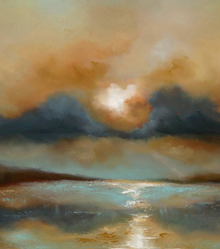 Original Abstract Expressionism Landscape Painting by Rolf Marriott