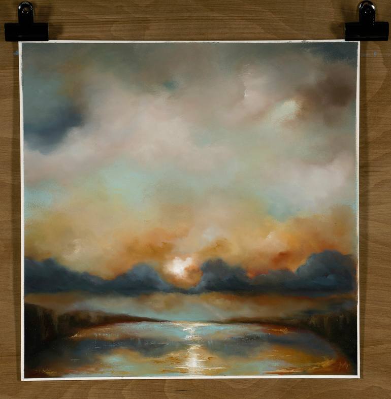 Original Abstract Expressionism Landscape Painting by Rolf Marriott