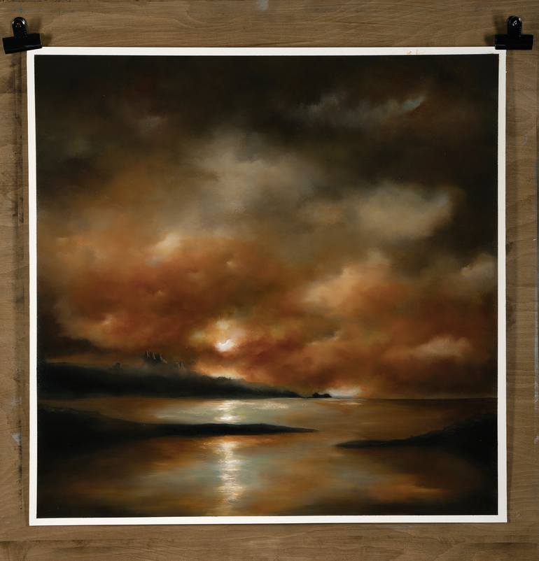 Original Abstract Expressionism Landscape Painting by Rolf Marriott