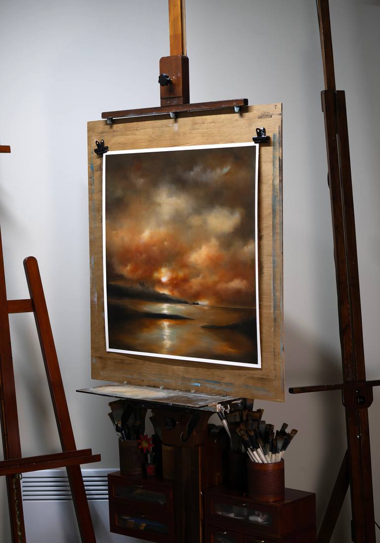 Original Abstract Expressionism Landscape Painting by Rolf Marriott