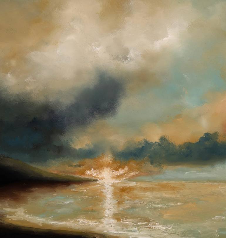Original Abstract Expressionism Landscape Painting by Rolf Marriott