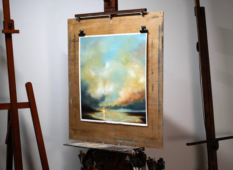 Original Abstract Expressionism Landscape Painting by Rolf Marriott