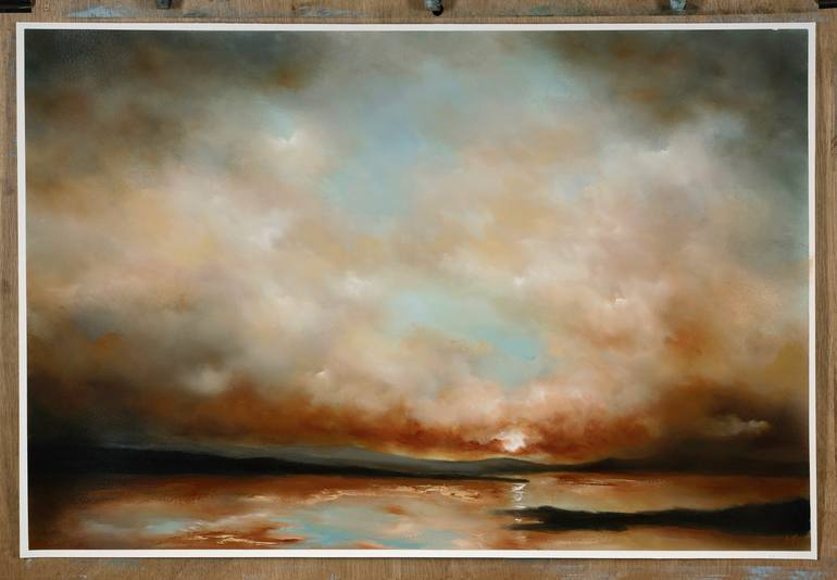 Original Abstract Expressionism Landscape Painting by Rolf Marriott