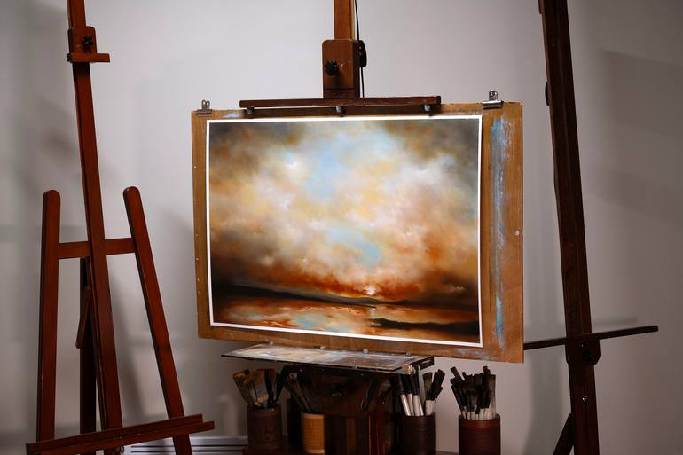 Original Abstract Expressionism Landscape Painting by Rolf Marriott