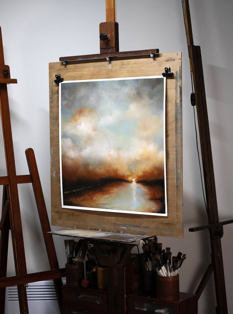 Original Abstract Expressionism Landscape Painting by Rolf Marriott