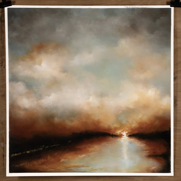 Original Abstract Expressionism Landscape Painting by Rolf Marriott