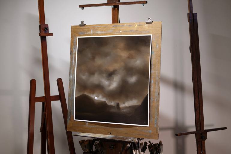 Original Abstract Expressionism Landscape Painting by Rolf Marriott